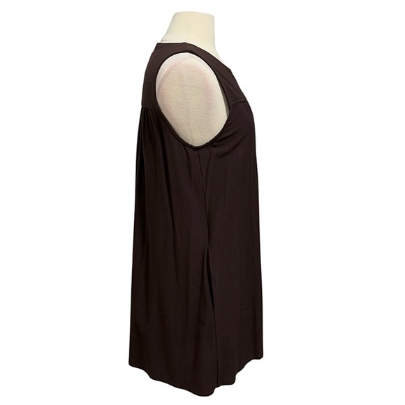 Eileen Fisher Lightweight Washable Stretch Crepe Clove Tunic Top Size Medium NWT - Picture 5 of 13